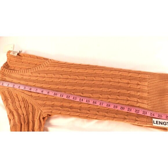 St. Johns Bay Women's V-Neck‎ Cable Knit Sweater Size Large - Picture 9 of 12